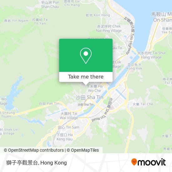 獅子亭觀景台 map