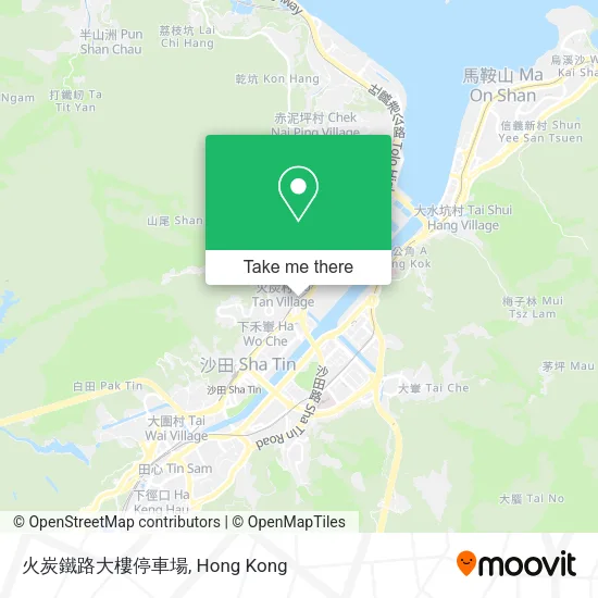 火炭鐵路大樓停車場地圖
