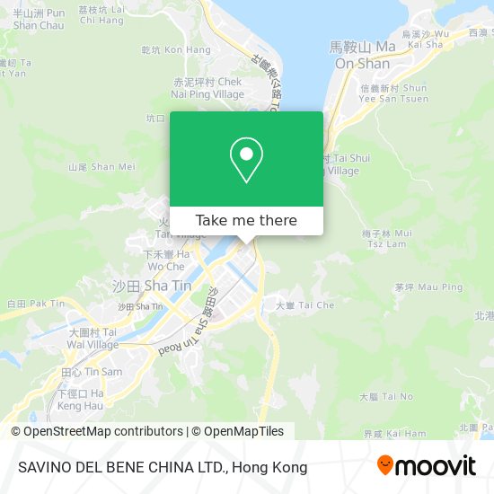 SAVINO DEL BENE CHINA LTD. map