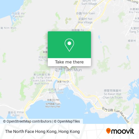 The North Face Hong Kong map