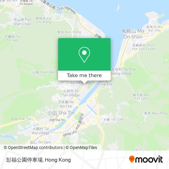 彭福公園停車場 map