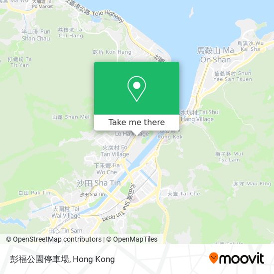 彭福公園停車場地圖