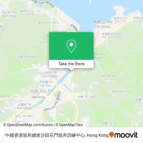 中國香港龍舟總會沙田石門龍舟訓練中心地圖