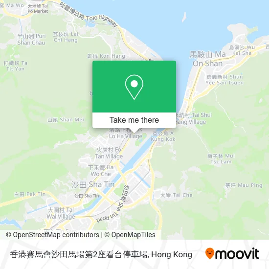 香港賽馬會沙田馬場第2座看台停車場地圖