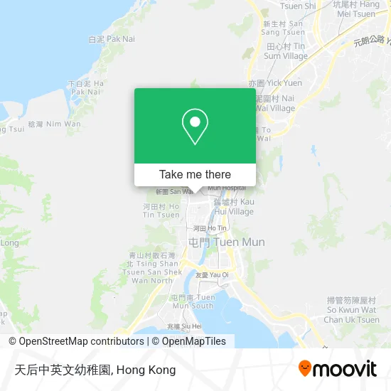 天后中英文幼稚園地圖
