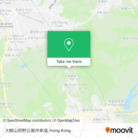 大帽山郊野公園停車場地圖