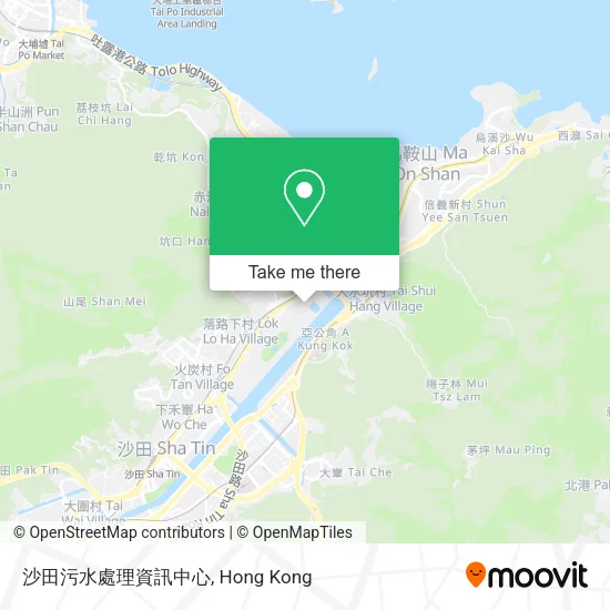 沙田污水處理資訊中心地圖