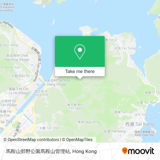 馬鞍山郊野公園馬鞍山管理站地圖