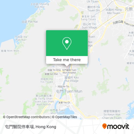 屯門醫院停車場 map
