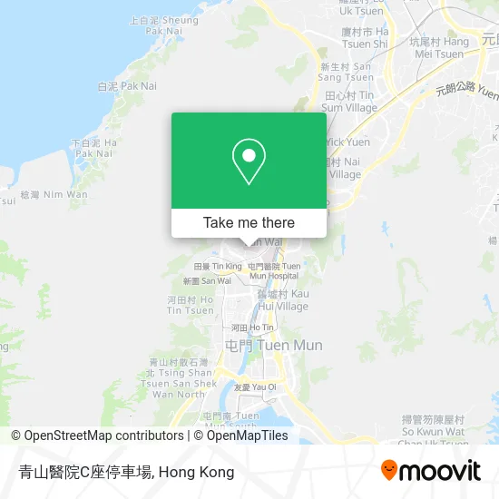 青山醫院C座停車場 map