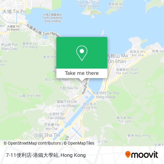 7-11便利店-港鐵大學站 map