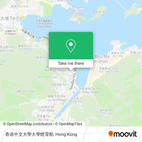 香港中文大學大學體育館地圖