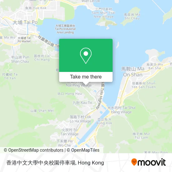 香港中文大學中央校園停車場地圖
