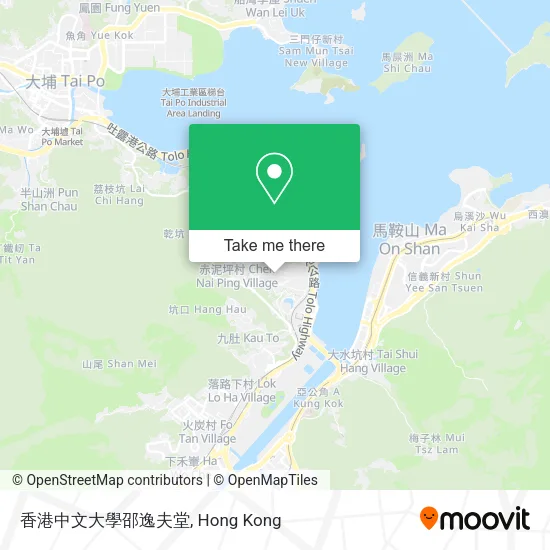 香港中文大學邵逸夫堂地圖