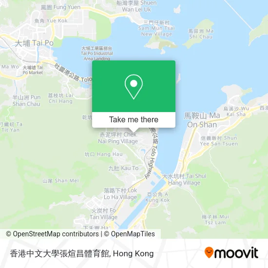 香港中文大學張煊昌體育館地圖