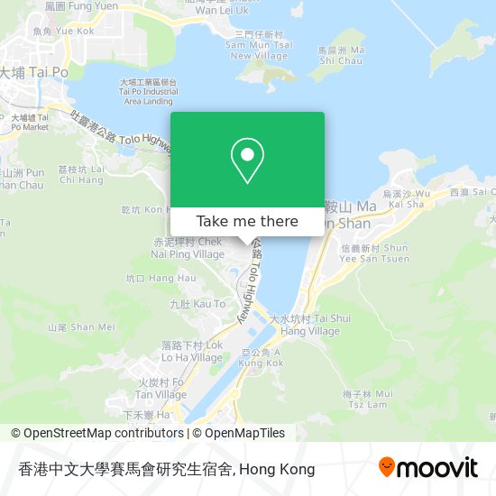 香港中文大學賽馬會研究生宿舍 map