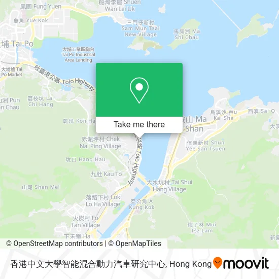 香港中文大學智能混合動力汽車研究中心地圖