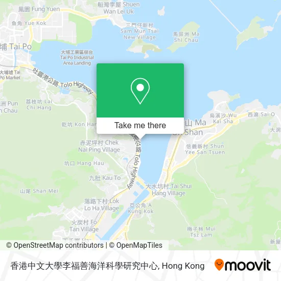 香港中文大學李福善海洋科學研究中心 map