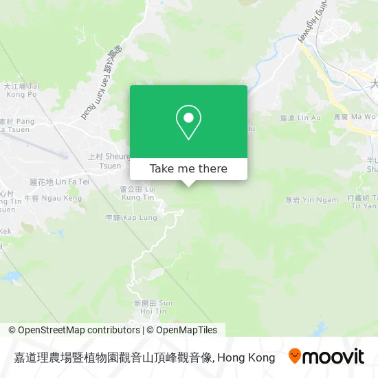 嘉道理農場暨植物園觀音山頂峰觀音像 map