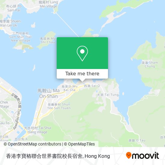 香港李寶樁聯合世界書院校長宿舍地圖