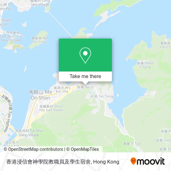 香港浸信會神學院教職員及學生宿舍地圖