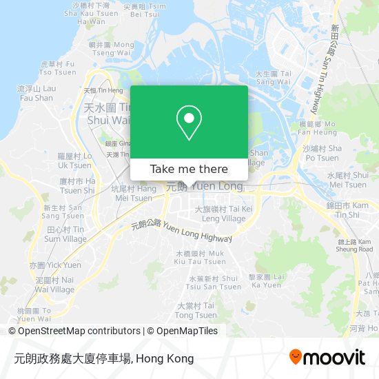 元朗政務處大廈停車場 map