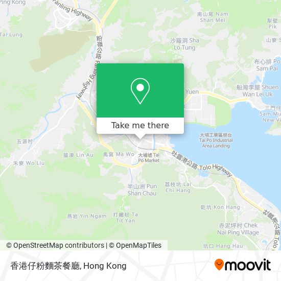 香港仔粉麵茶餐廳地圖