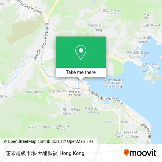 惠康超級市場-大埔廣福 map