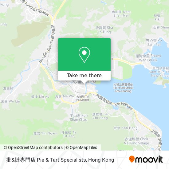 批&撻專門店 Pie & Tart Specialists map