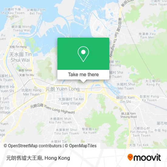 元朗舊墟大王廟 map