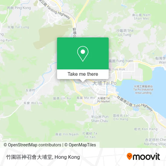 竹園區神召會大埔堂地圖