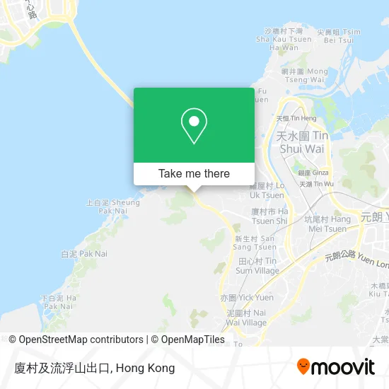 廈村及流浮山出口 map
