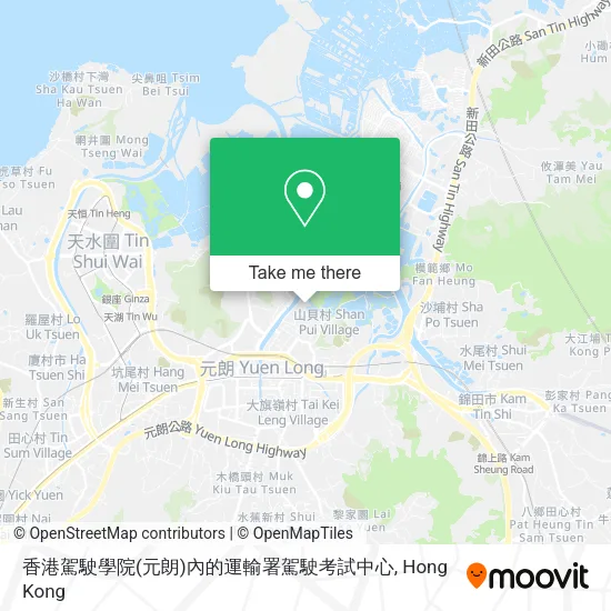 香港駕駛學院(元朗)內的運輸署駕駛考試中心地圖
