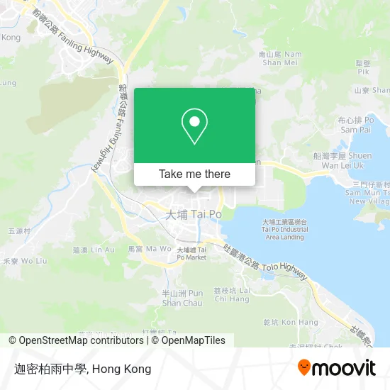 迦密柏雨中學地圖