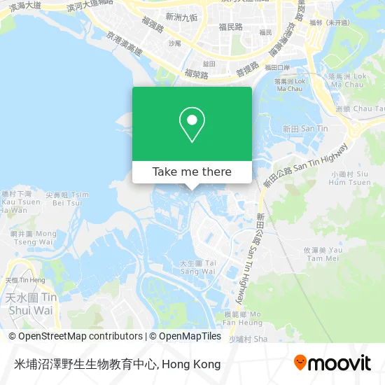米埔沼澤野生生物教育中心地圖