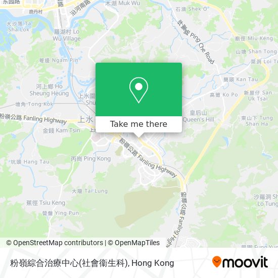 粉嶺綜合治療中心(社會衞生科) map