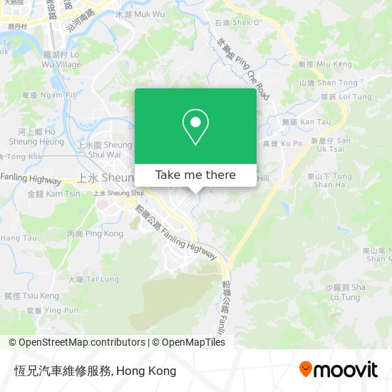 恆兄汽車維修服務 map