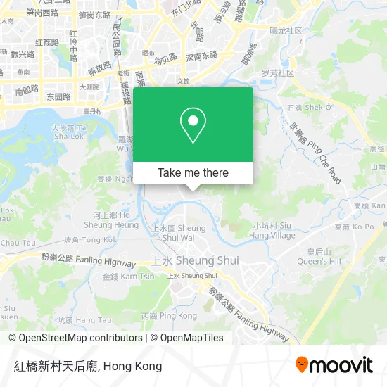 紅橋新村天后廟 map