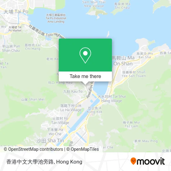 香港中文大學池旁路地圖
