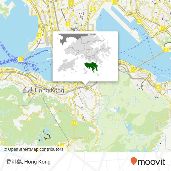 香港島 map