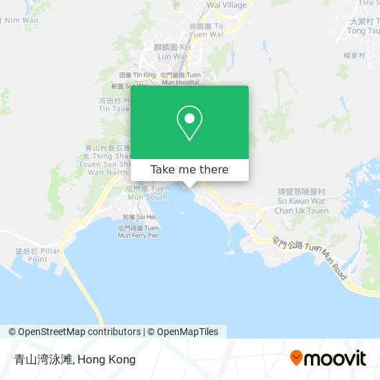 青山湾泳滩地圖