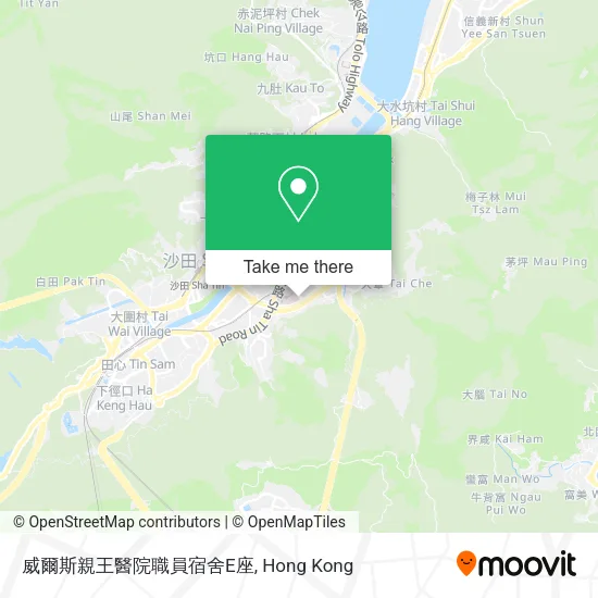 威爾斯親王醫院職員宿舍E座地圖