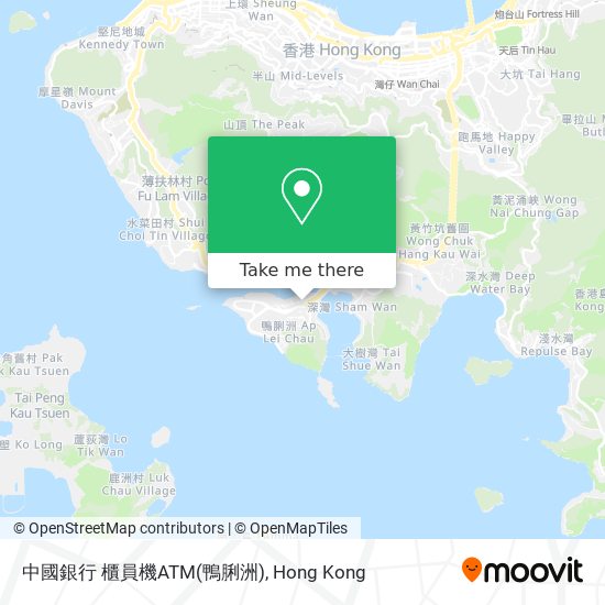 中國銀行 櫃員機ATM(鴨脷洲) map