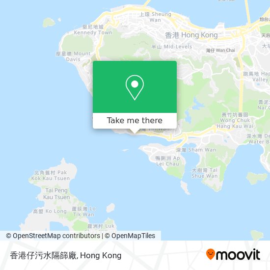 香港仔污水隔篩廠 map