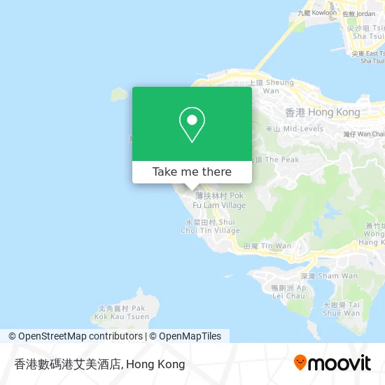 香港數碼港艾美酒店地圖