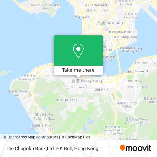 The Chugoku Bank,Ltd. HK Bch map