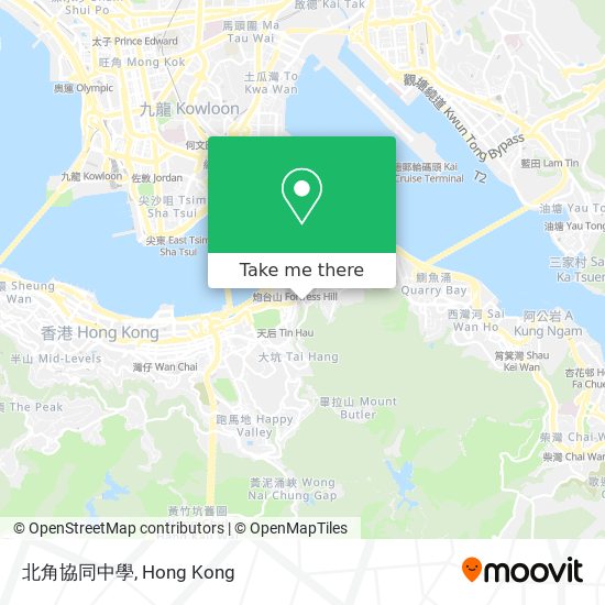 北角協同中學 map