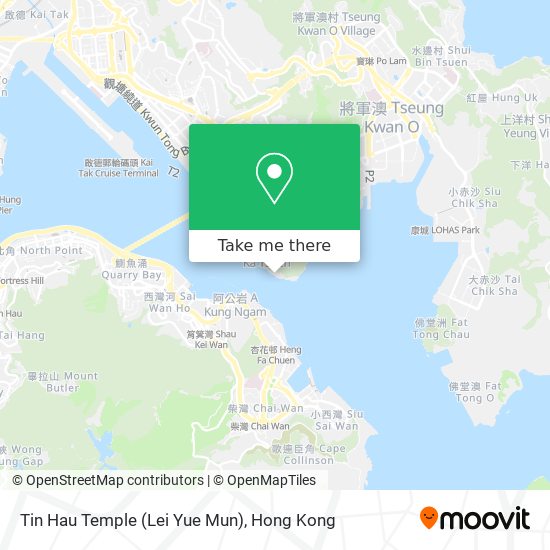 Tin Hau Temple (Lei Yue Mun) map