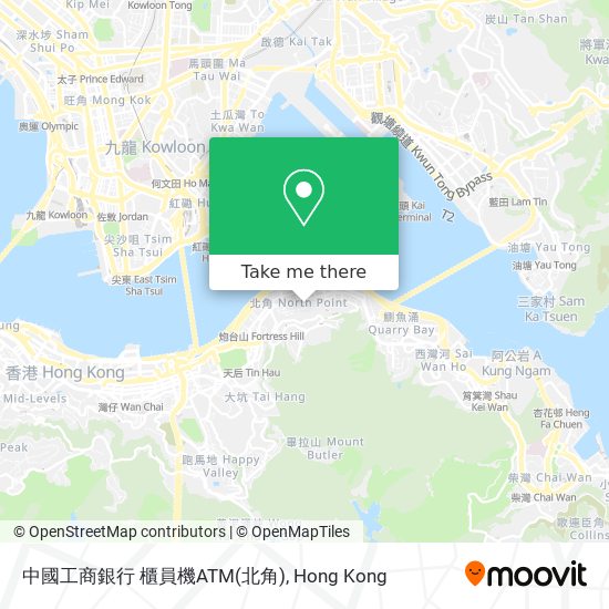 中國工商銀行 櫃員機ATM(北角) map