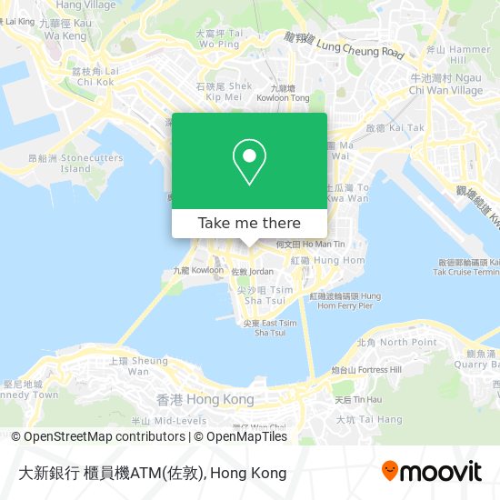 大新銀行 櫃員機ATM(佐敦) map